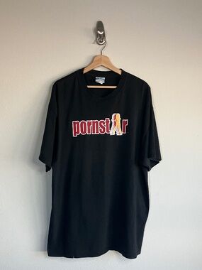 Vintage Rare Porn Star Dancer Black Tee Size XL Skate